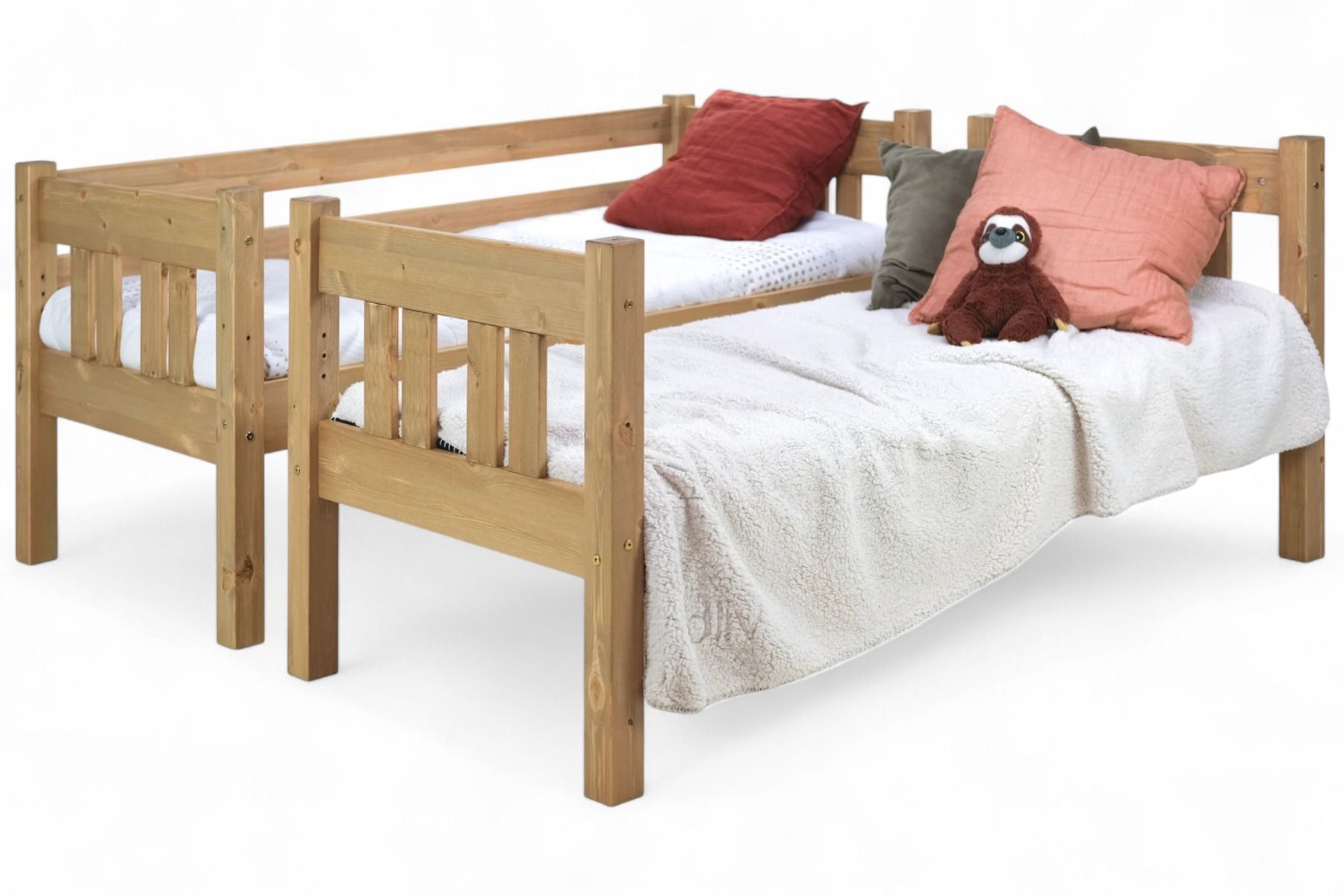 Nukkumatti pieni kerrossänky 70x155, ruskea