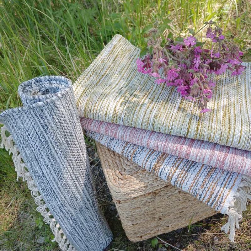 Kesälahti puuvillamatto harmaa, eri kokoja