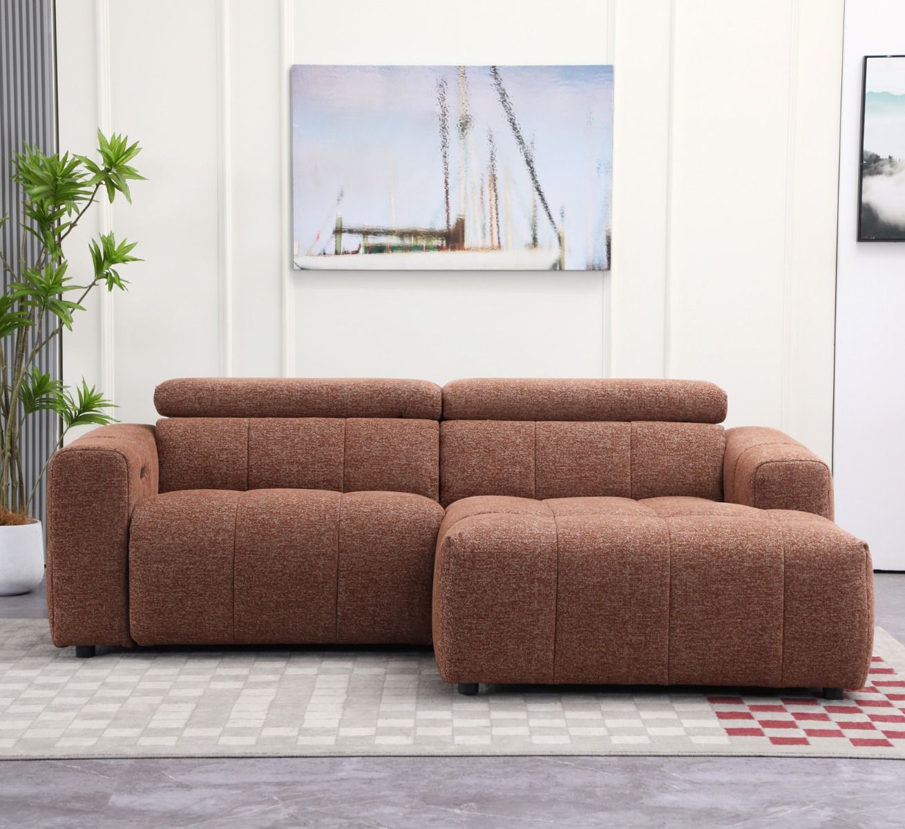 Kevin divaanisohva sähkömekanismilla, oranssi