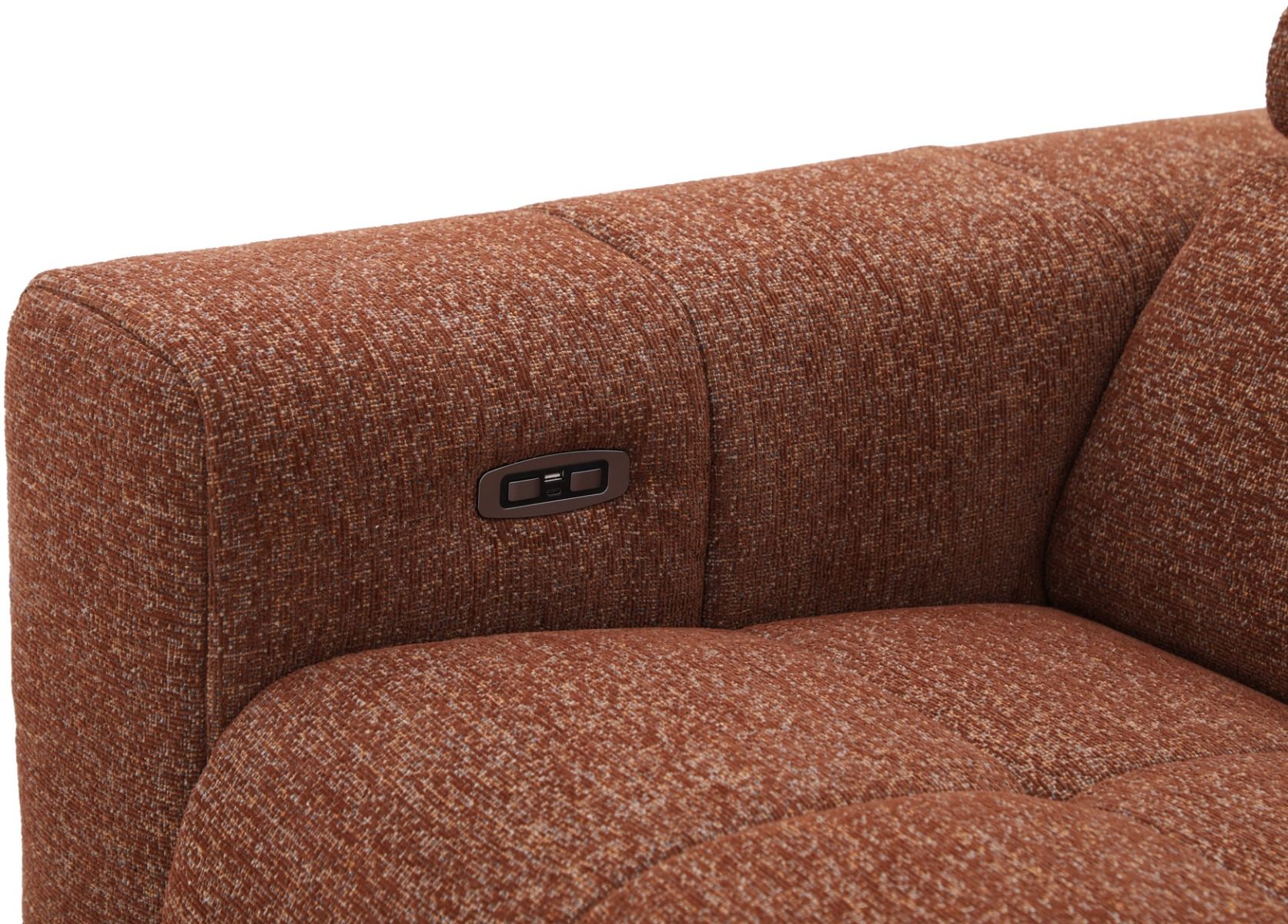 Kevin divaanisohva sähkömekanismilla, oranssi