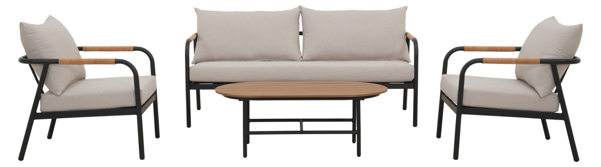 Kide terassisetti sohva + nojatuolit + pöytä