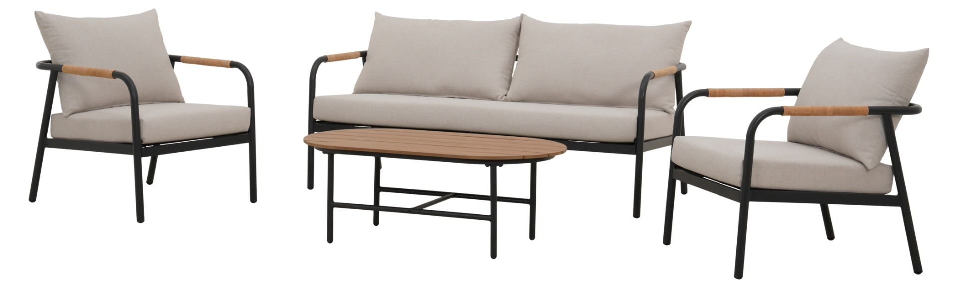 Kide terassisetti sohva + nojatuolit + pöytä