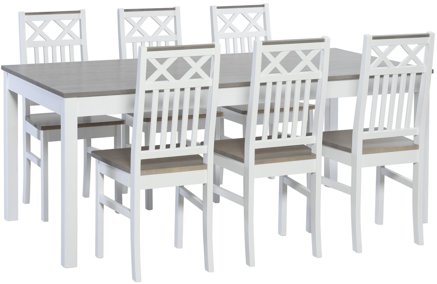 Luoto ruokapöydän tuoli, valkoinen/harmaa