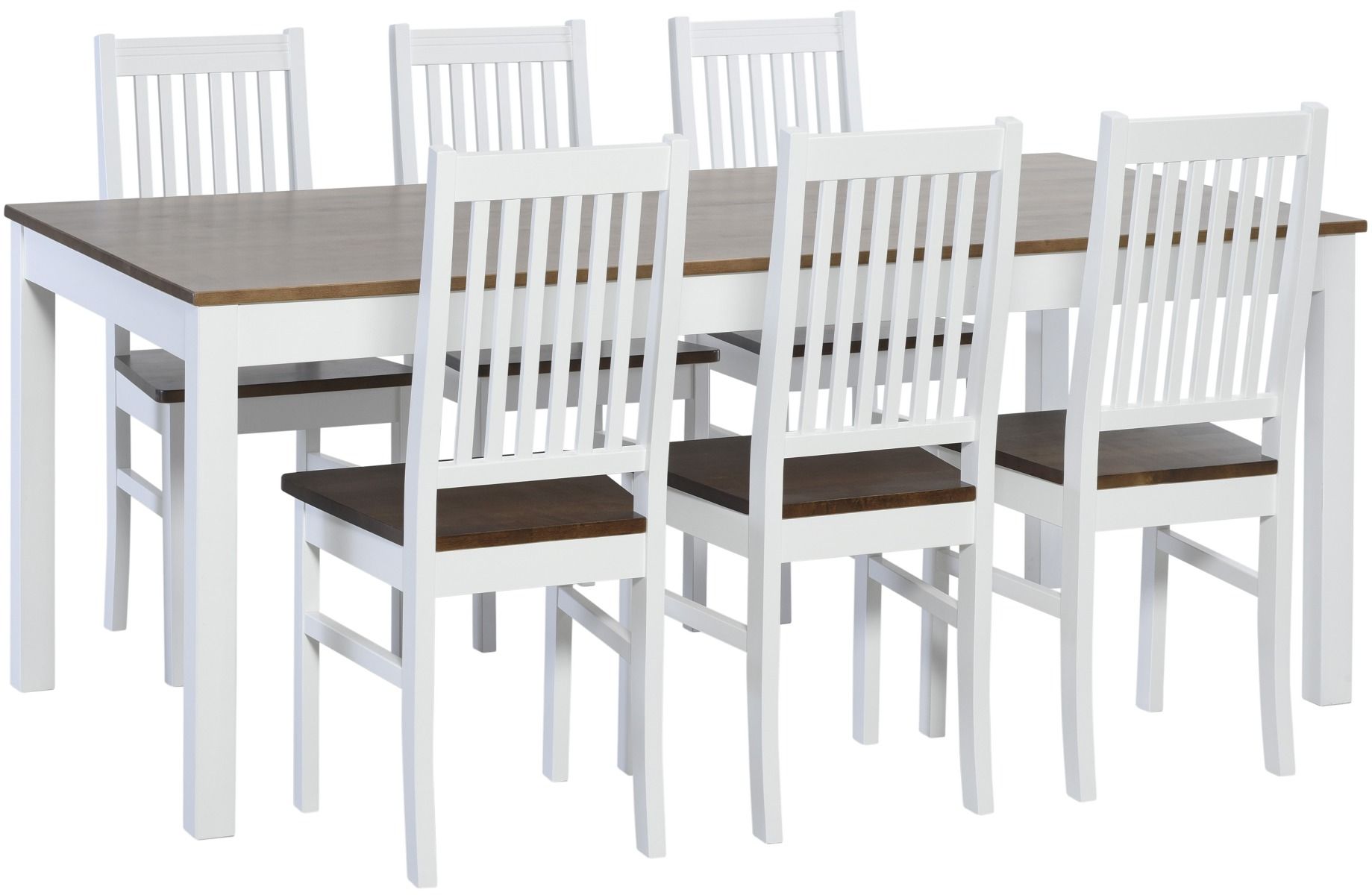 Nurmi ruokapöydän tuoli, valkoinen/pähkinä