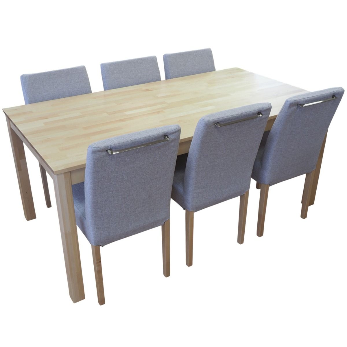 Vilja koivu ruokaryhmä Tähkä tuoleilla kuudelle 90x170