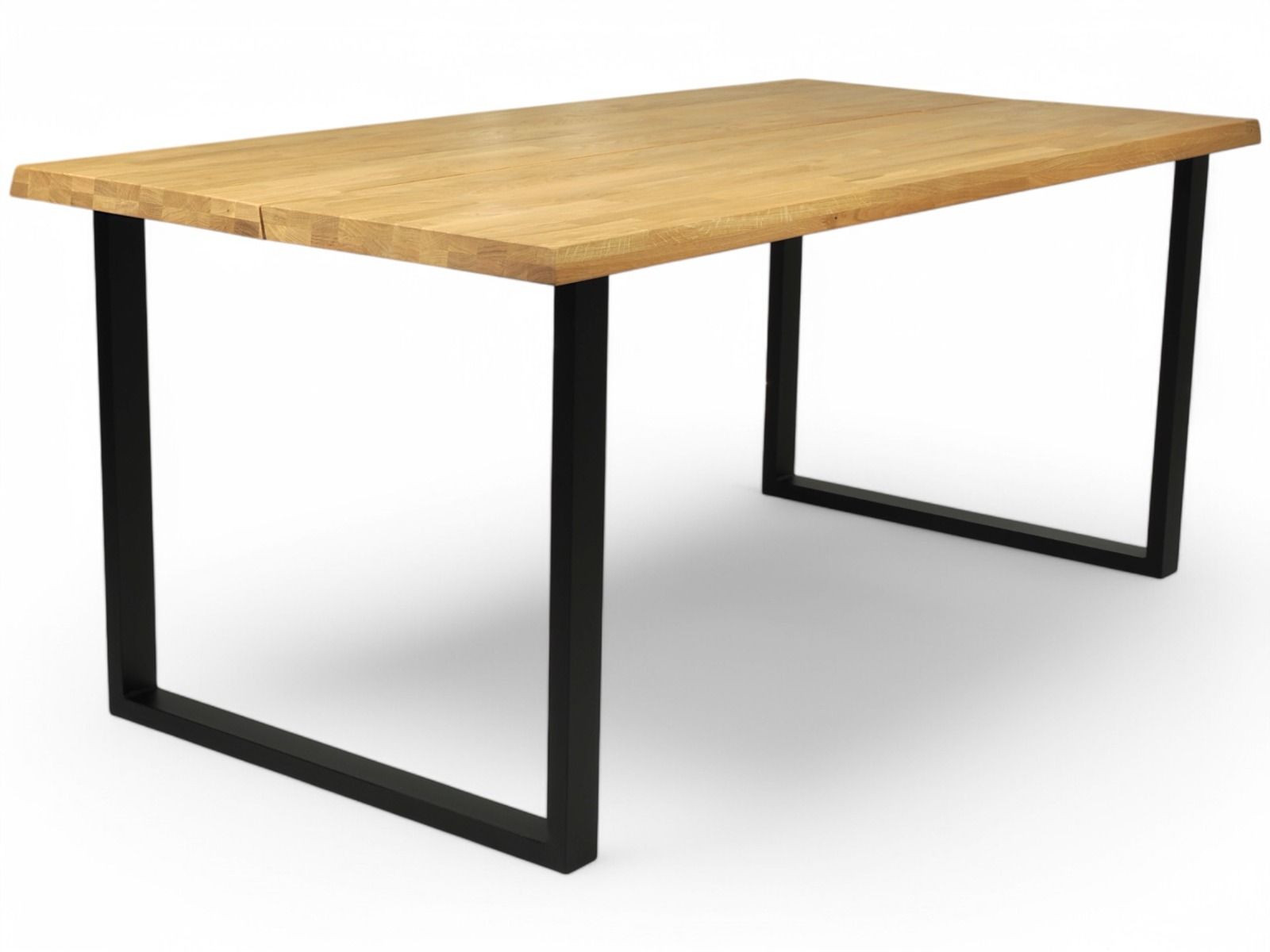 Tammipöytä 90x180 öljytty tammikansi ja mustat metallijalat