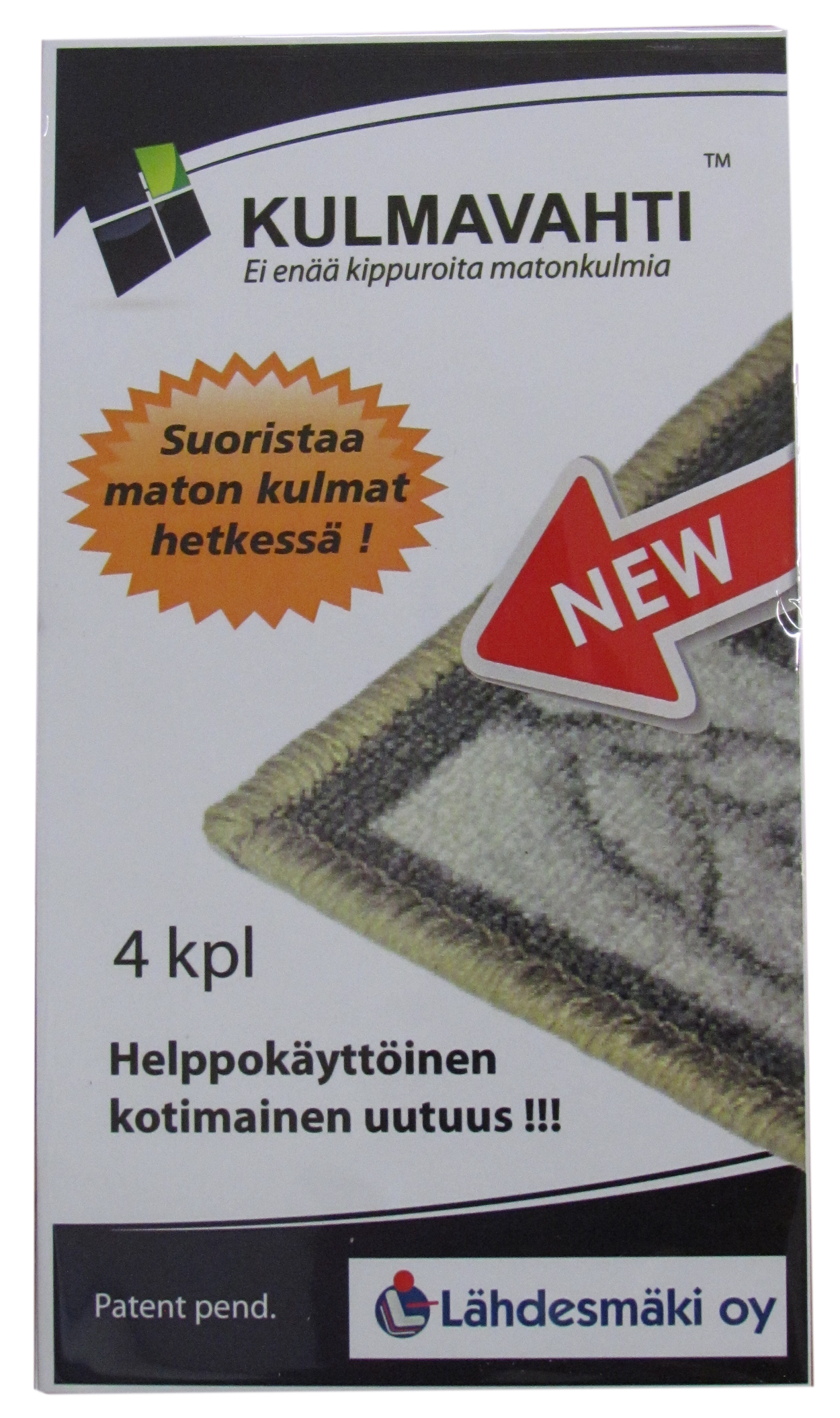 kulmavahti - eroon pystyyn nousseista maton kulmista