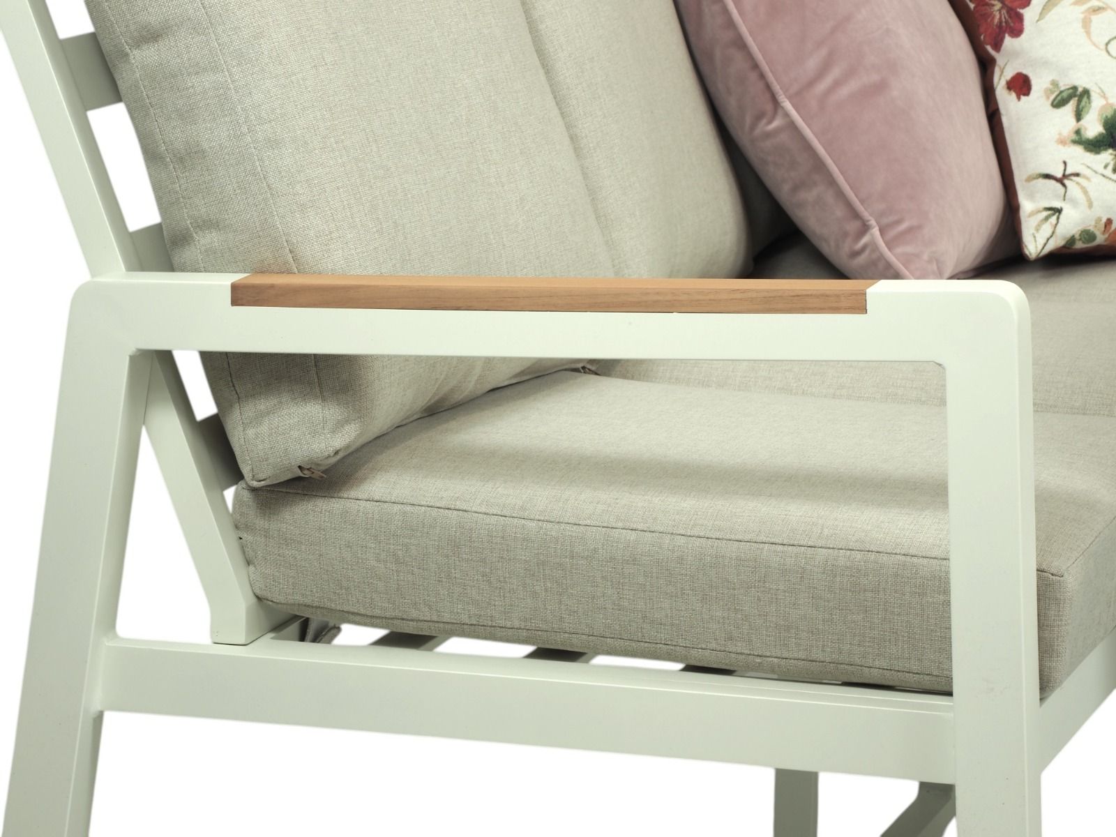 Kustavi kulmasohva terassille, vaalea