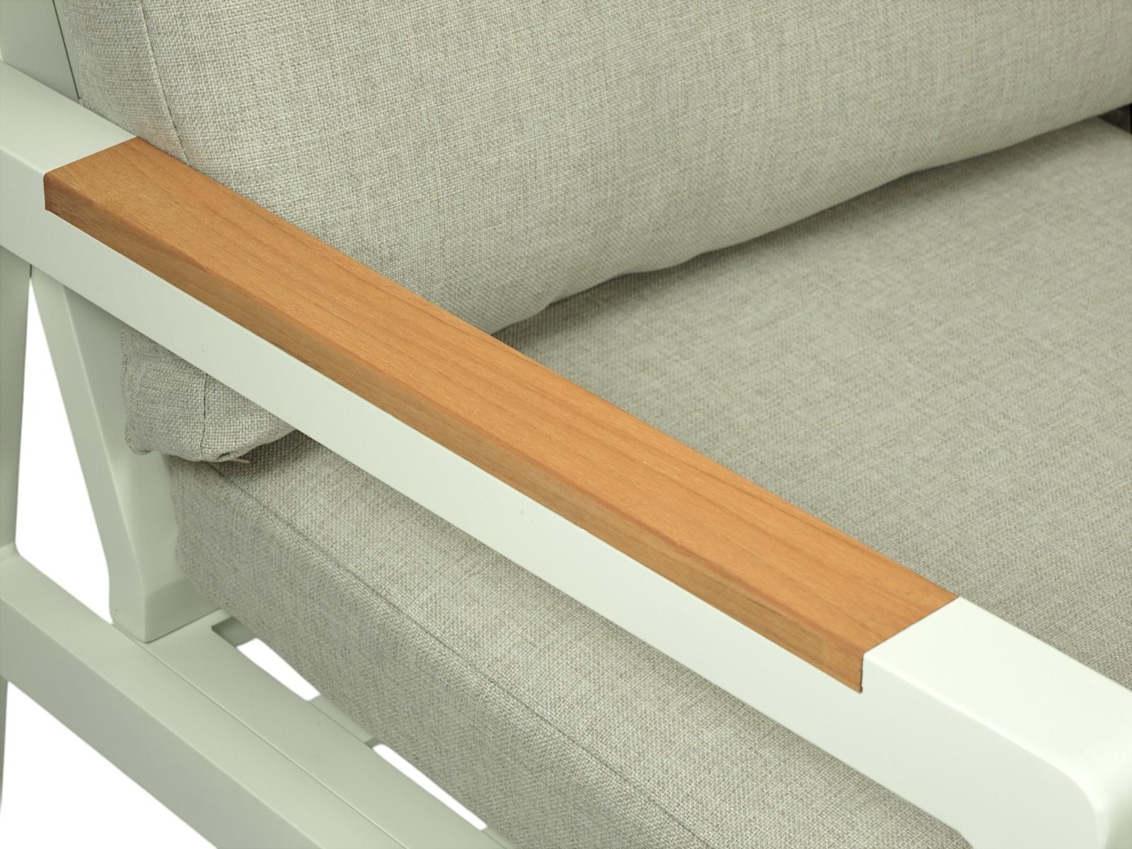 Kustavi kulmasohva terassille, vaalea