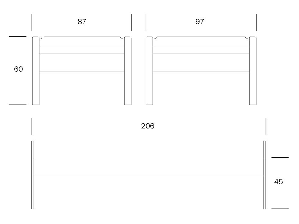Kuusamo sänky 80x200, valkoinen