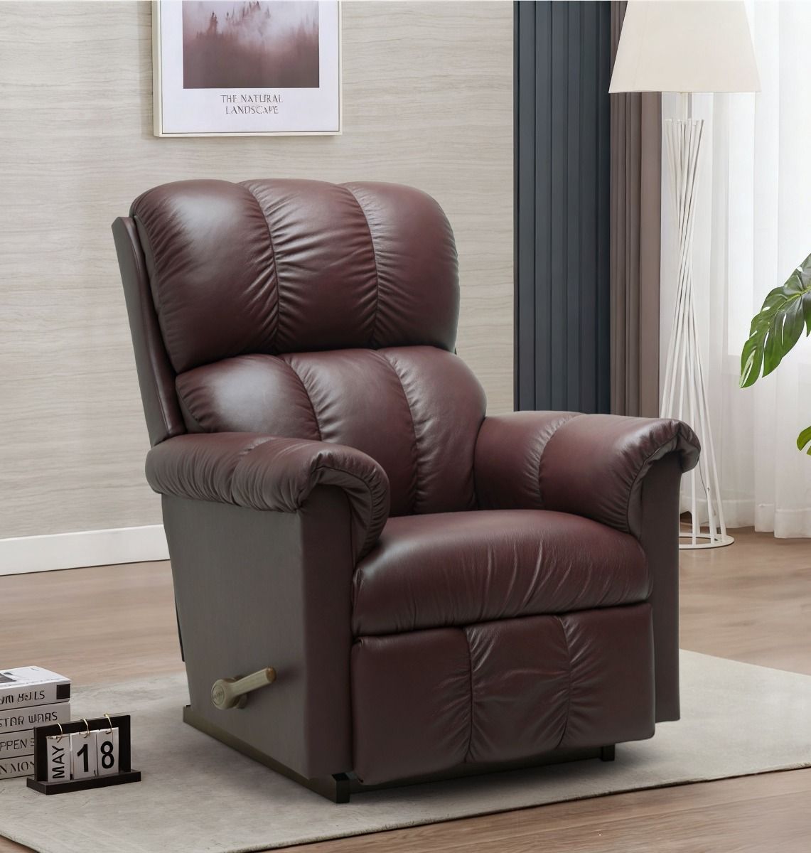 Nahkainen mekanismituoli La-Z-Boy Aspen jossa ruskea väri