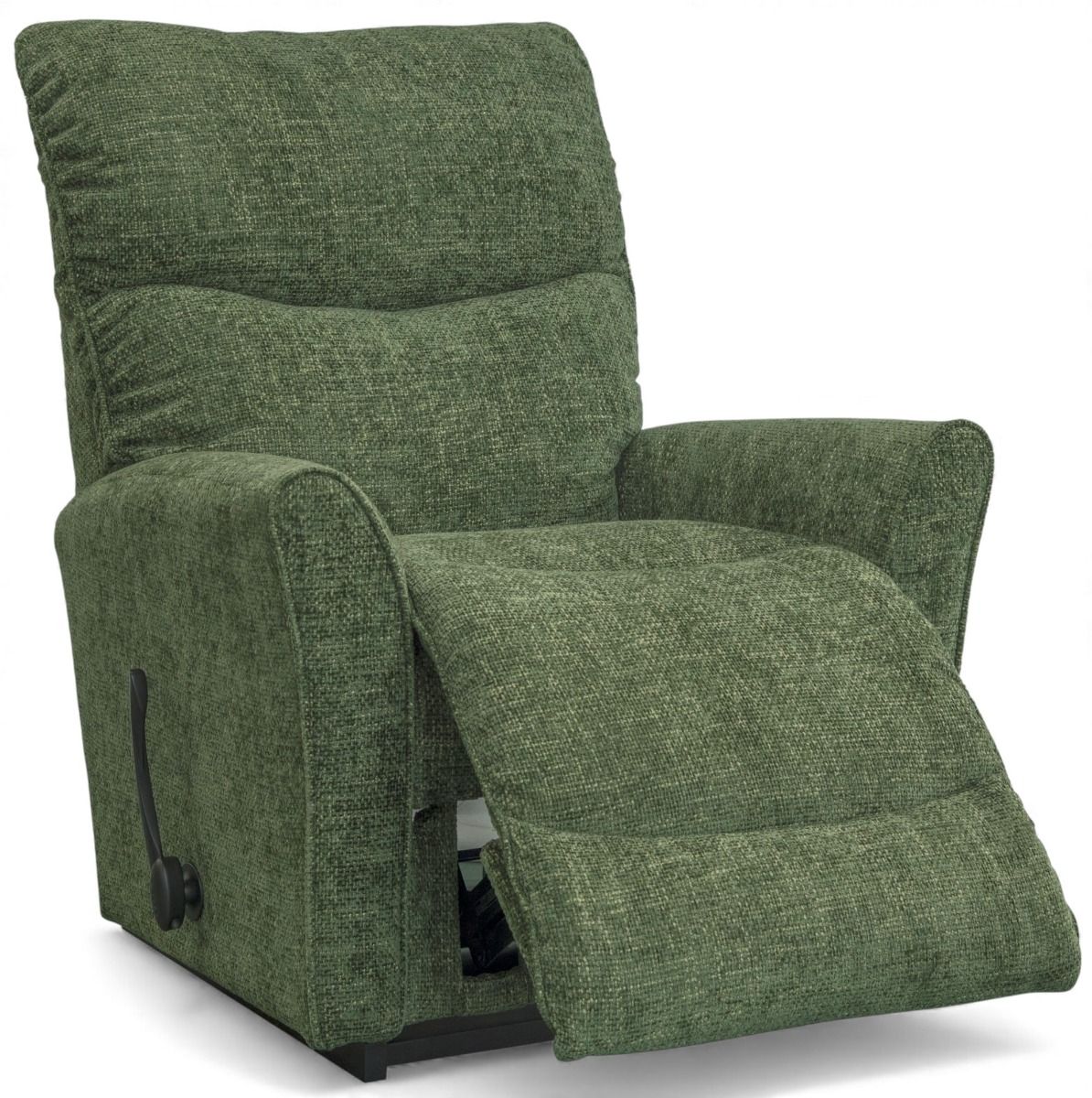 Rowan mekanismituoli La-Z-Boylta vihreällä kangasverhoilulla