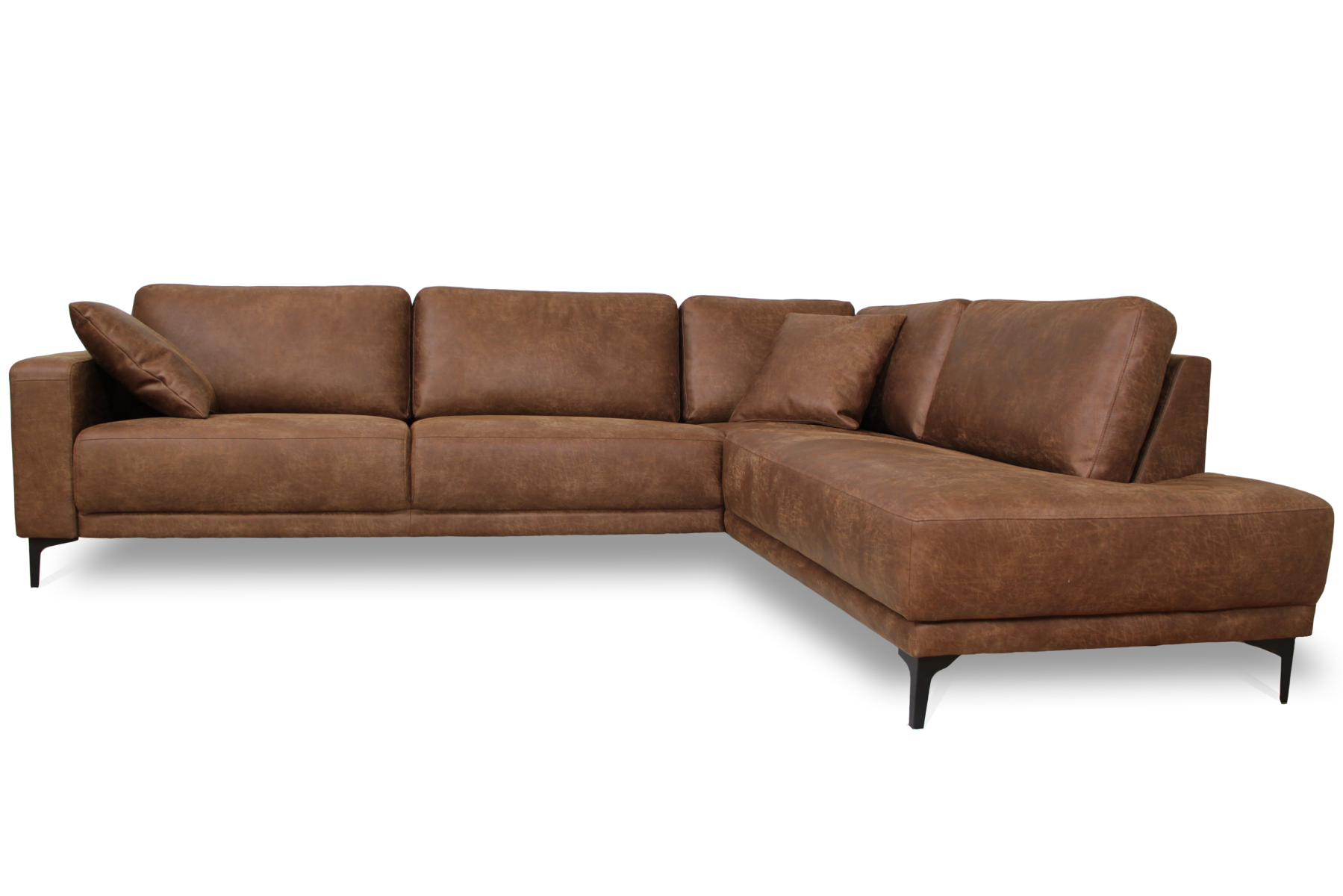 Unico Lakeus avokulmasohva, ruskea ekonahka