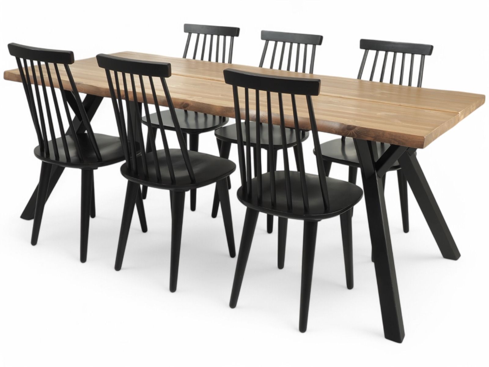 Lana ruokapöytä ja kuusi Lotta pinnatuolia