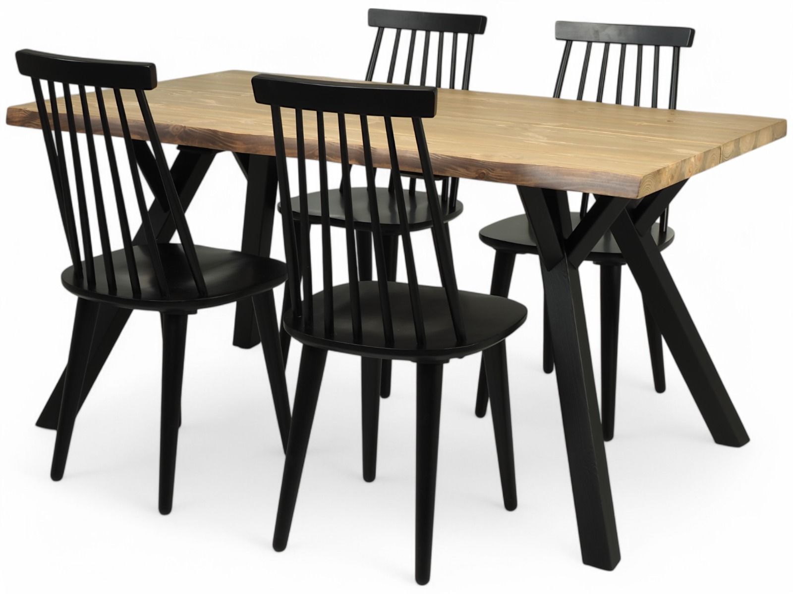 Lana ruokapöytä ja Lotta pinnatuolit neljälle ruokaryhmä