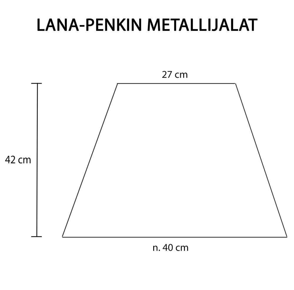 Lana penkin metallijalat, valkoinen tai musta