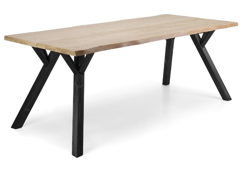 Lana tammi lankkupöytä puujaloilla, eri vaihtoehtoja