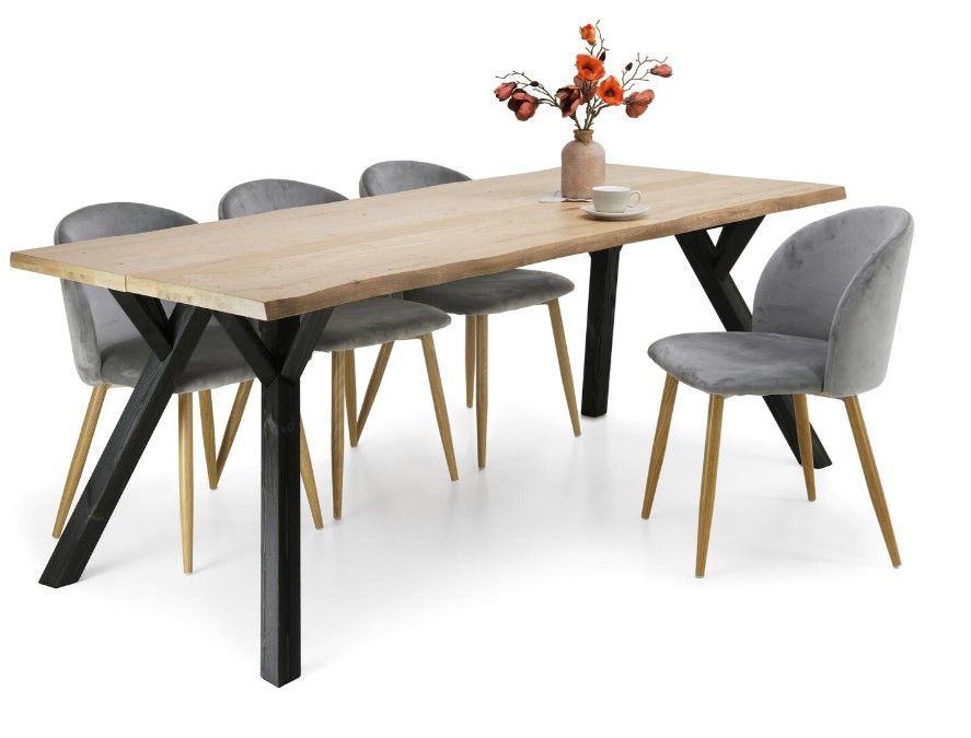 Lana tammi lankkupöytä puujaloilla, eri vaihtoehtoja