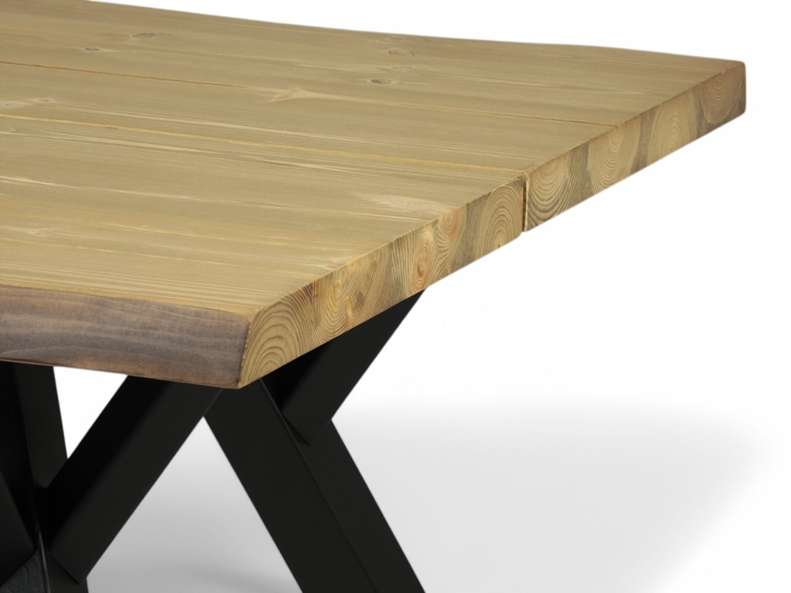 Lana lankkupöytä puujaloilla, eri kokoja ja värejä