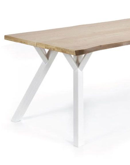 Lana tammi lankkupöytä puujaloilla, eri vaihtoehtoja