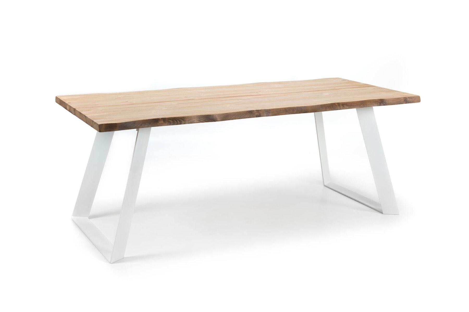 Lana lankkupöytä + 2 penkkiä, metallijaloilla