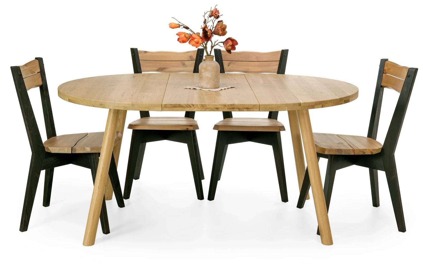 Lana pyöreä ruokapöytä 115 cm, tammi