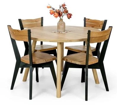 Lana pyöreä ruokapöytä 115 cm, tammi