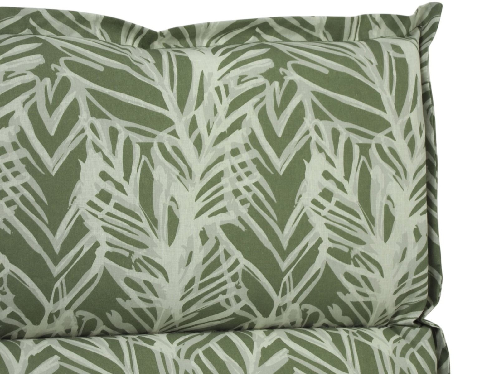 Lehti istuinpehmusteet puutarhatuoliin, vihreä kuosi