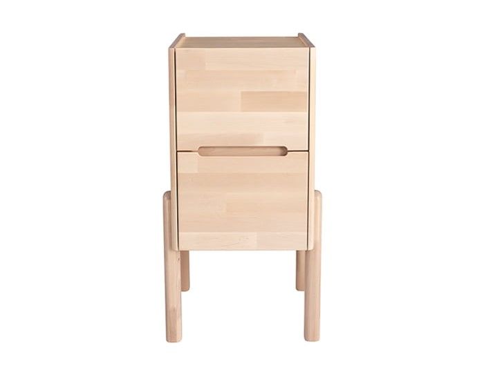 Lennu yöpöytä, lakattu koivu