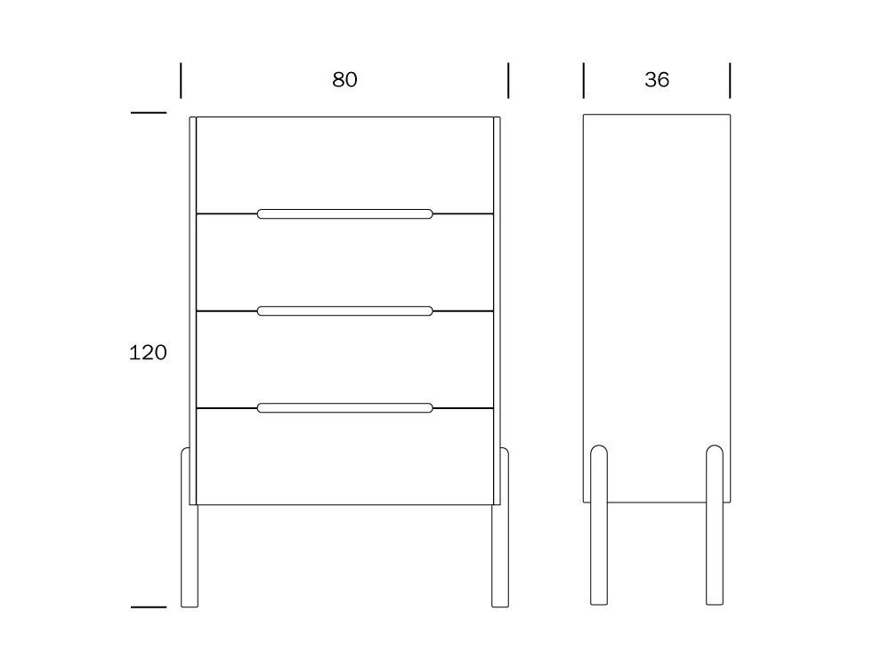 Lennu lipasto, valkoinen