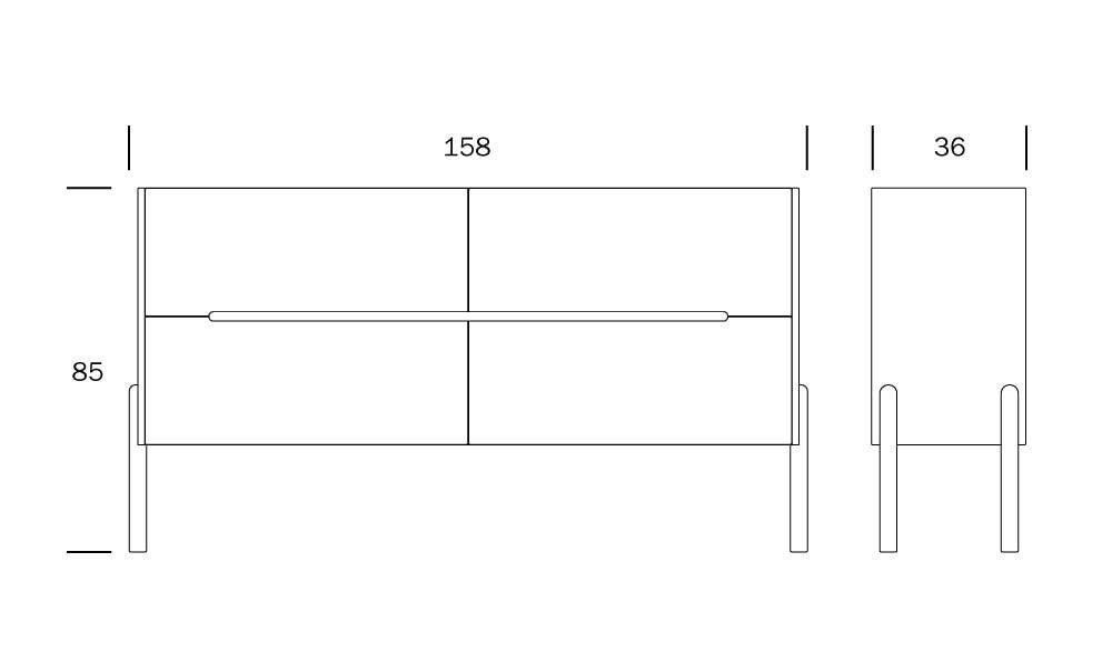 Lennu senkki 158cm, lakattu koivu
