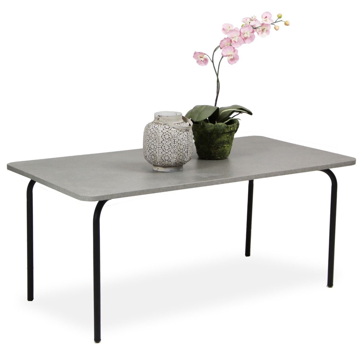 Betonikantinen sohvapöytä terassille tai parvekkeelle