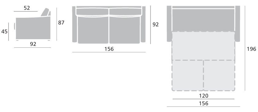 Leo vuodesohva, eri värejä