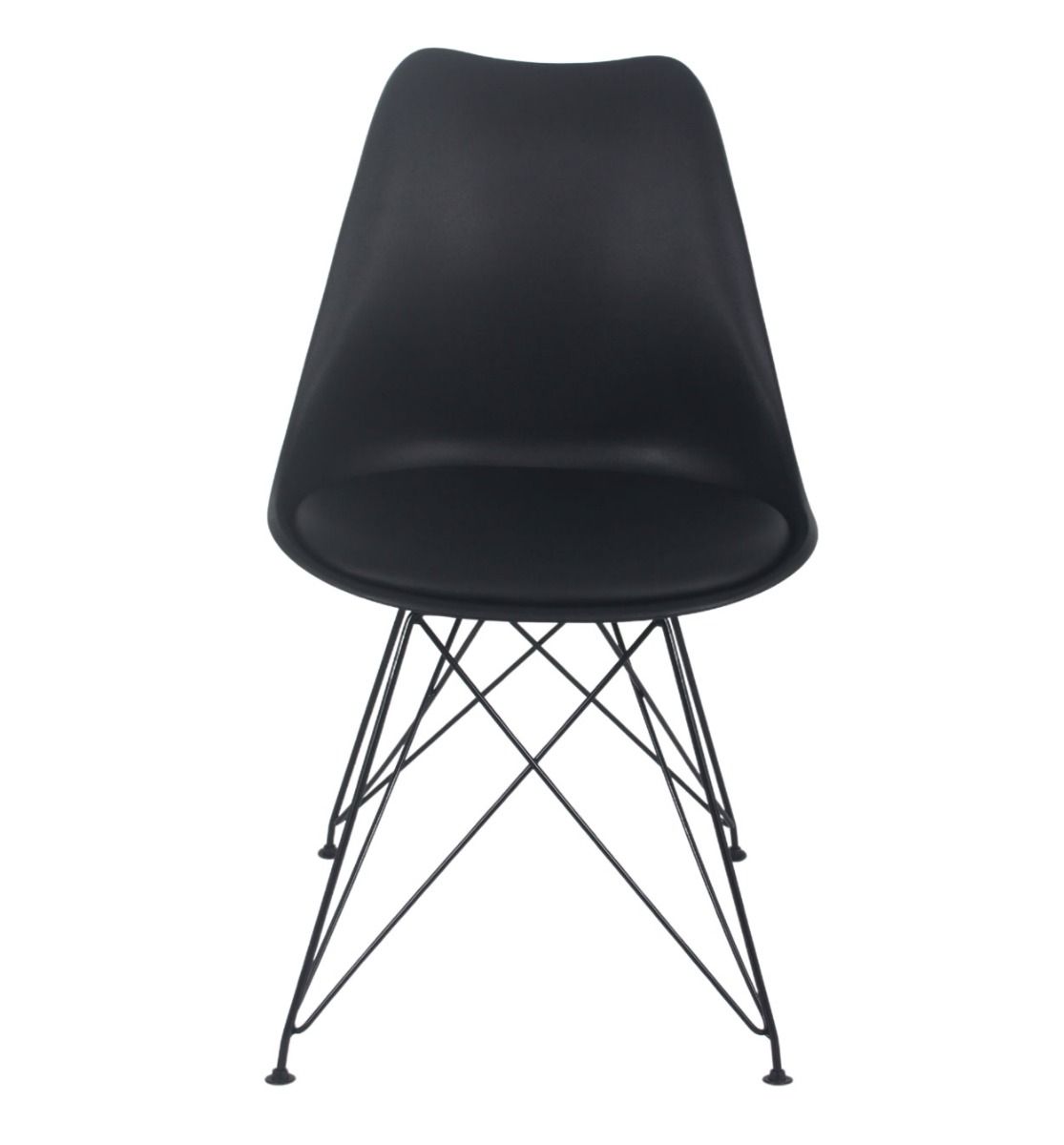 Lido kuppituoli metallijaloilla, musta