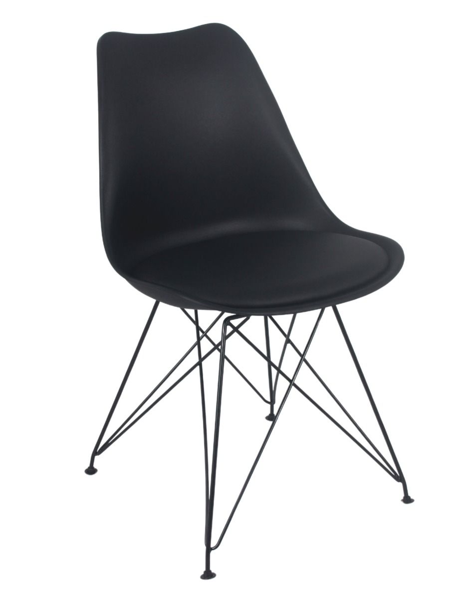 Lido kuppituoli PU-verhoilulla istuimella, musta