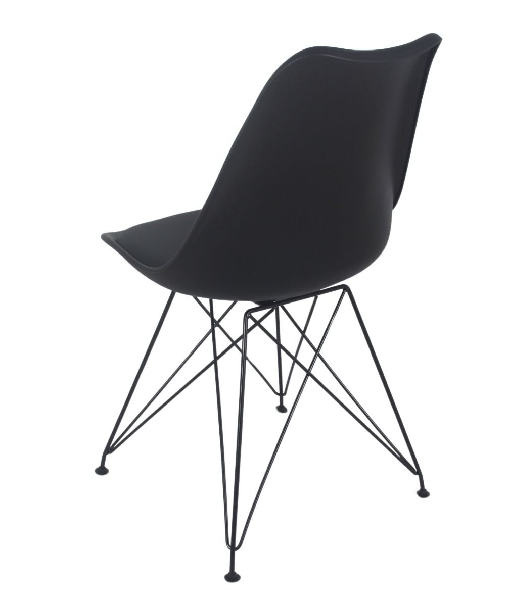 Lido kuppituoli metallijaloilla, musta