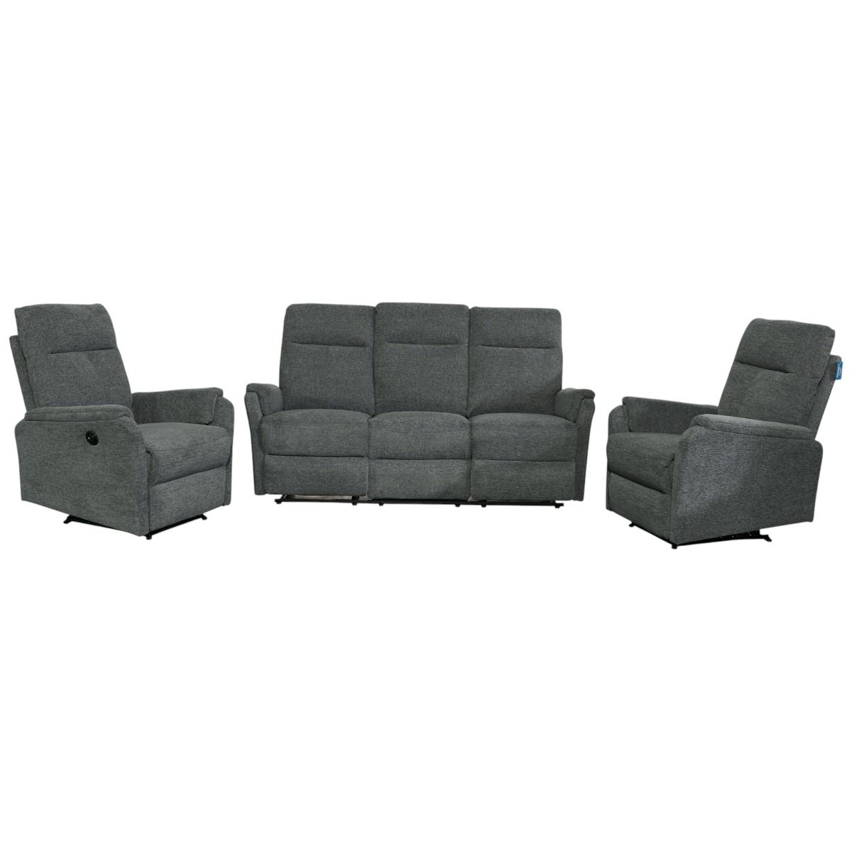 Liverpool 3+1+1 sohvakalusto tummanharmaa sähkömekanismit