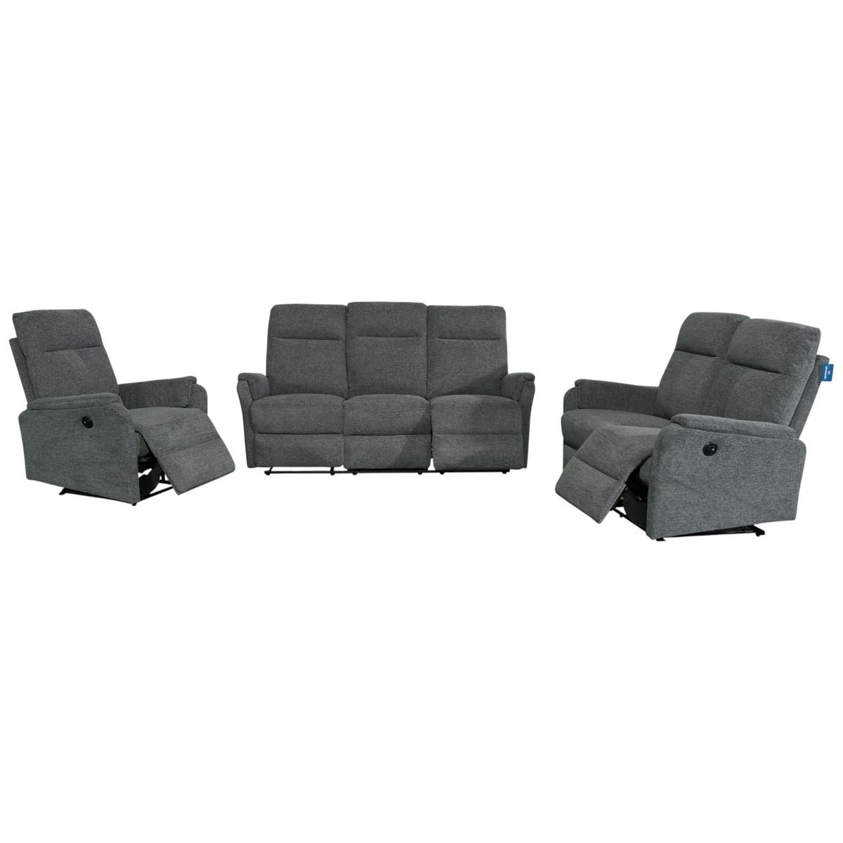 Liverpool 3+2+1 sohvakalusto tummanharmaa sähkömekanismit