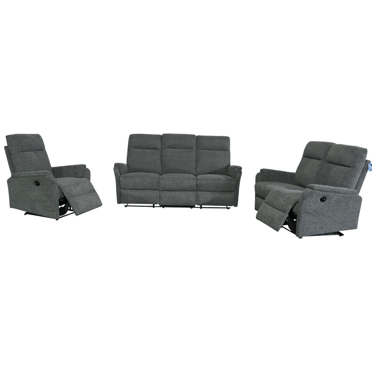 Liverpool 3+2+1 sohvakalusto tummanharmaa sähkömekanismit