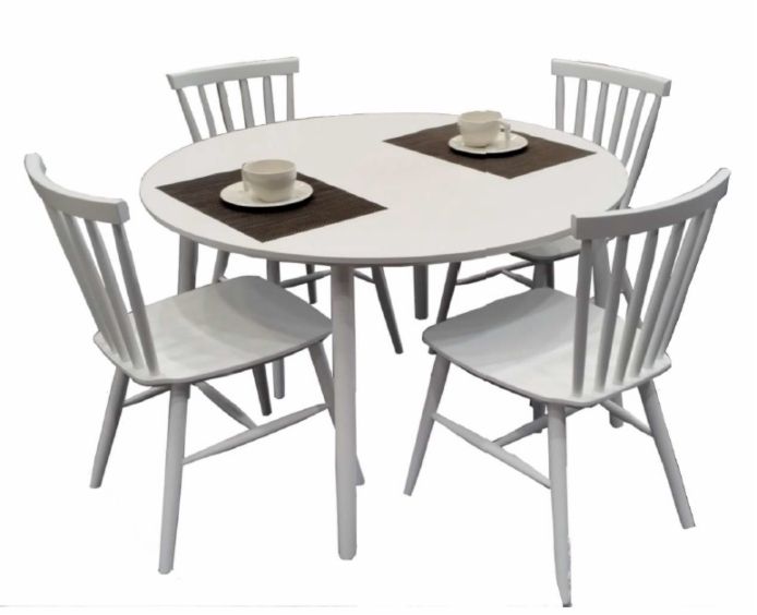 Lintula Lotta pyöreä ruokapöytä 110 cm, valkoinen