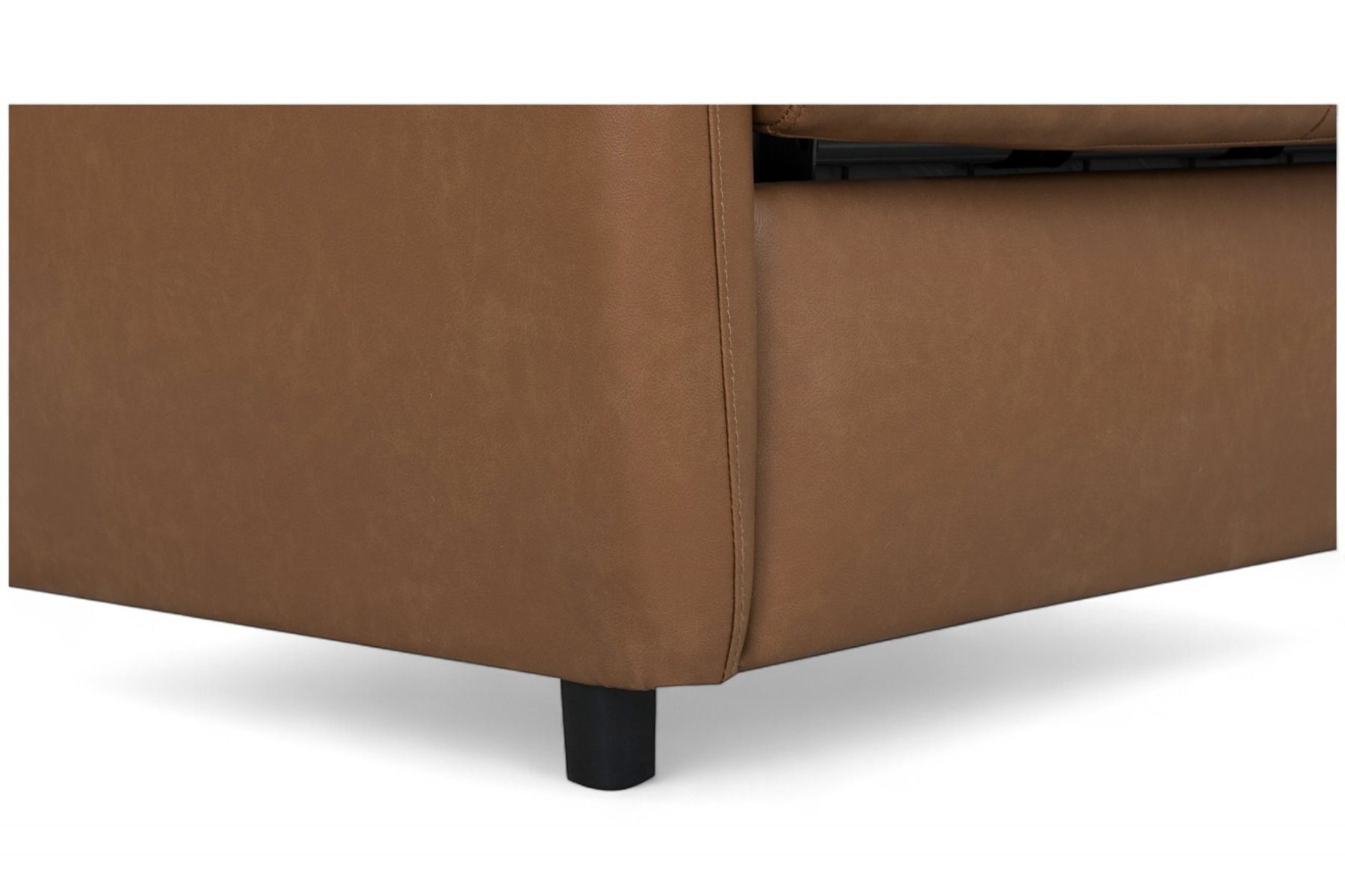 Lucca vuodesohva nahkaverhoilu, konjakin ruskea