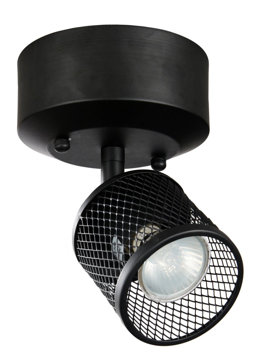 Lumo-1 on musta kattospotti, jota elävöittää persoonallinen verkkovarjostin.