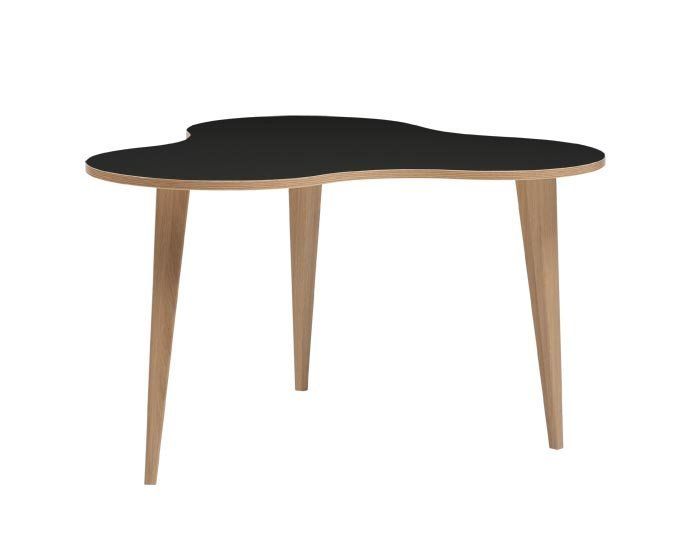 Hiipakka Luna sohvapöytä musta/tammireunalla, tammijalat