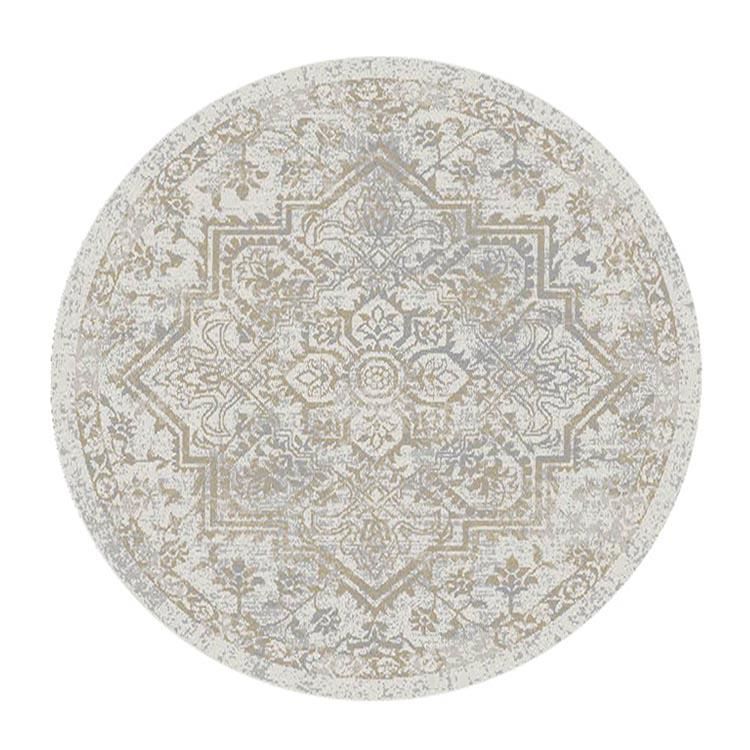 Luna valko-beige nukkamatto itämainen kuosi, pyöreä matto. Maton paksuus 11 mm.