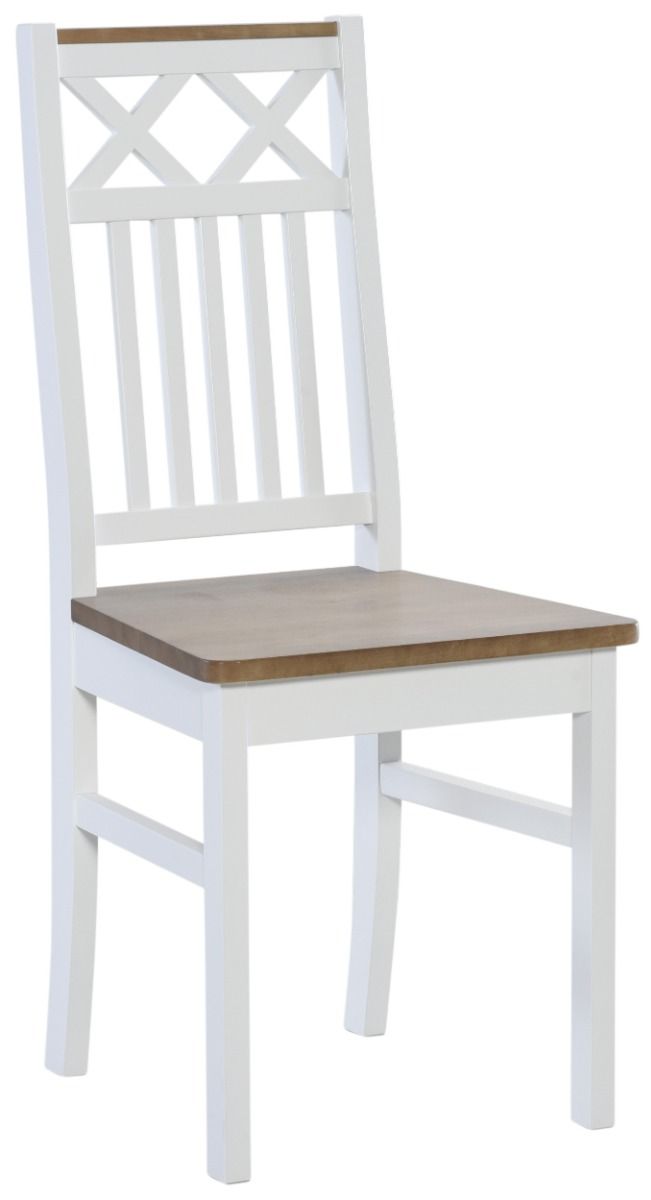 Koivu ruokaryhmä 120x75 + 4 Luoto tuolia, valko-pähkinä