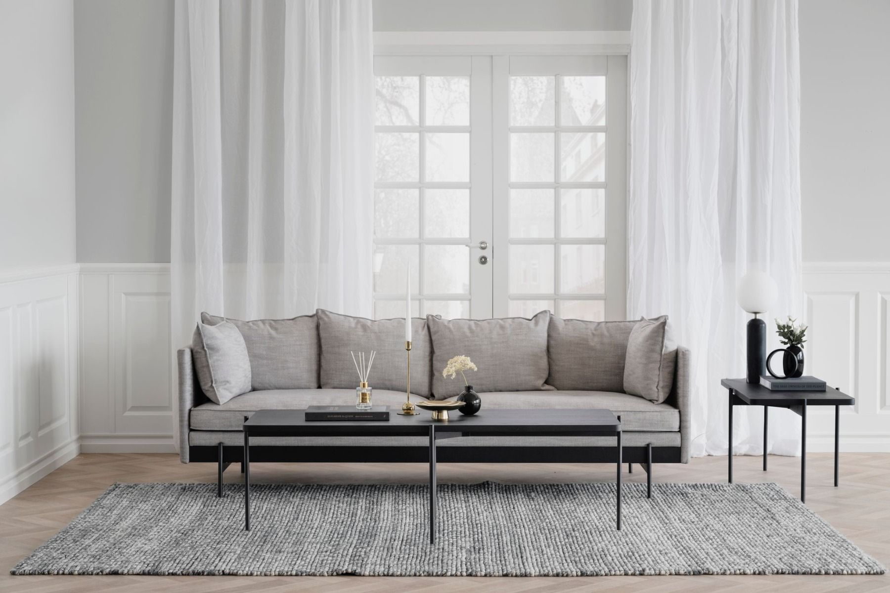 Rowico Shelton sohva 3-ist, harmaa