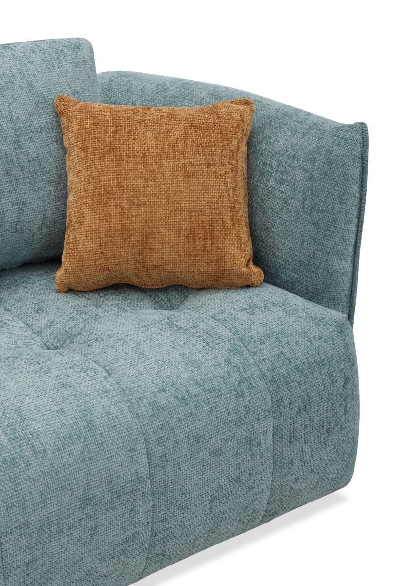 Manhattan 3+3 kaareva sohva turkoosi