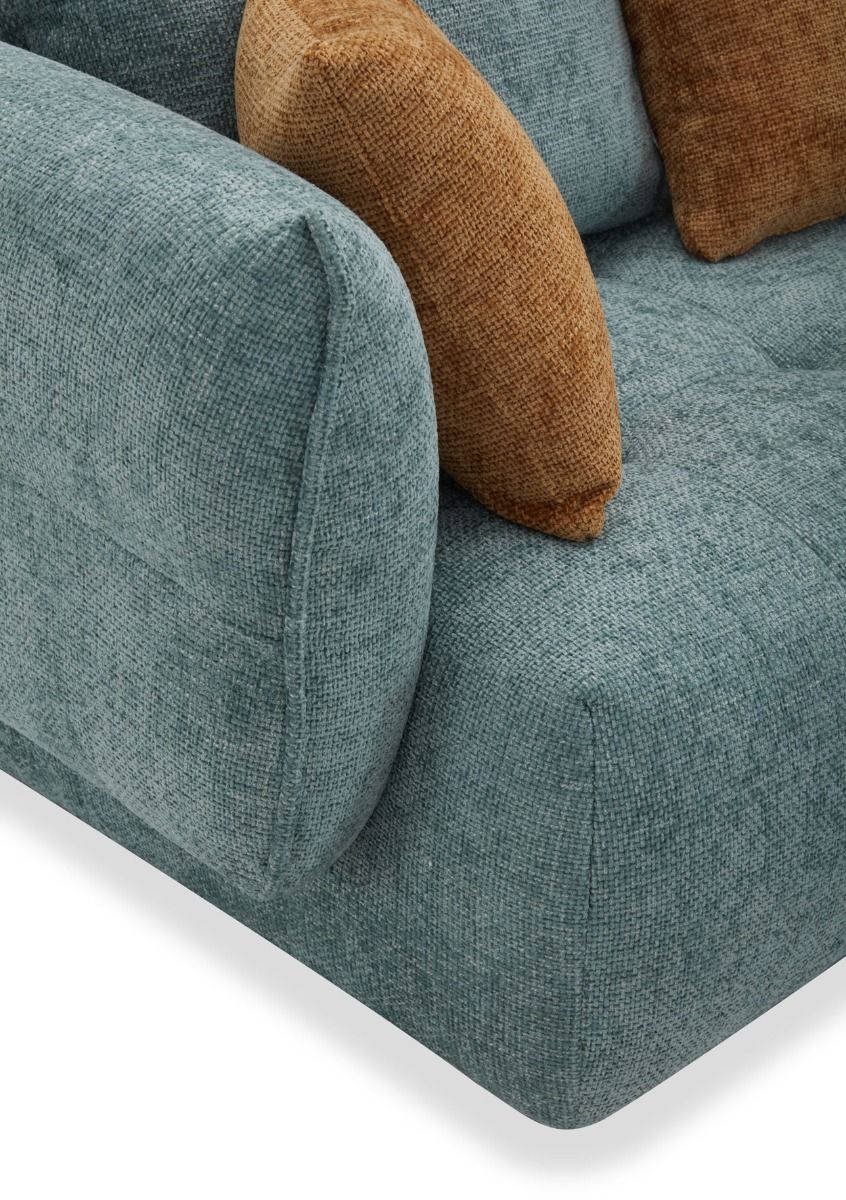 Manhattan 3+3 kaareva sohva turkoosi