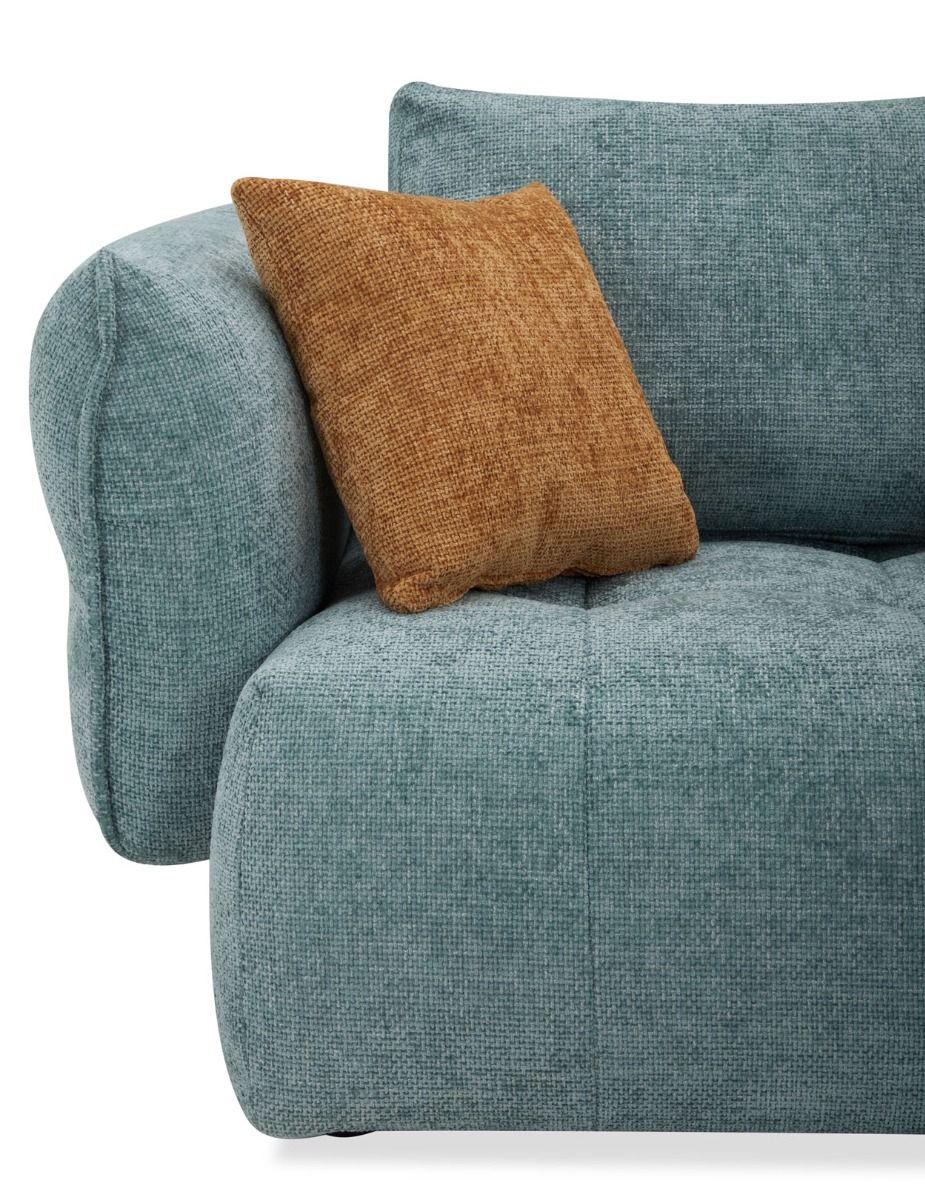 Manhattan 3+3 kaareva sohva turkoosi