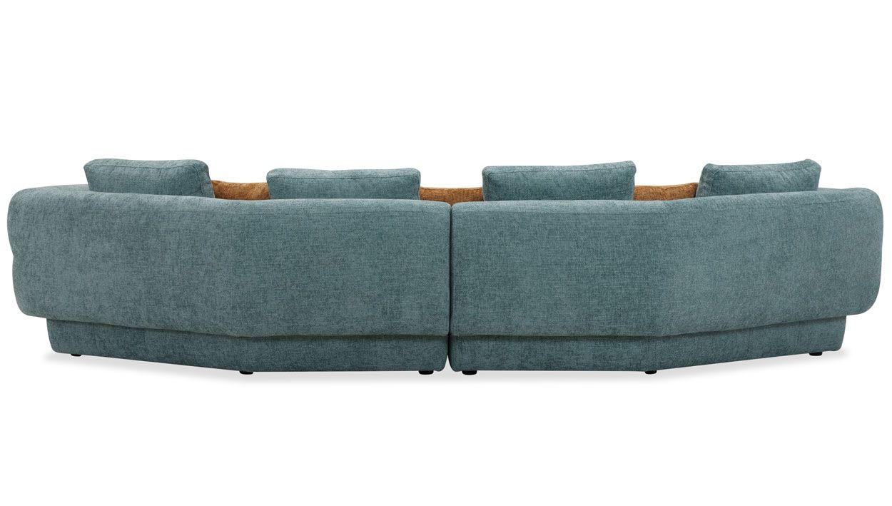 Manhattan 3+3 kaareva sohva turkoosi
